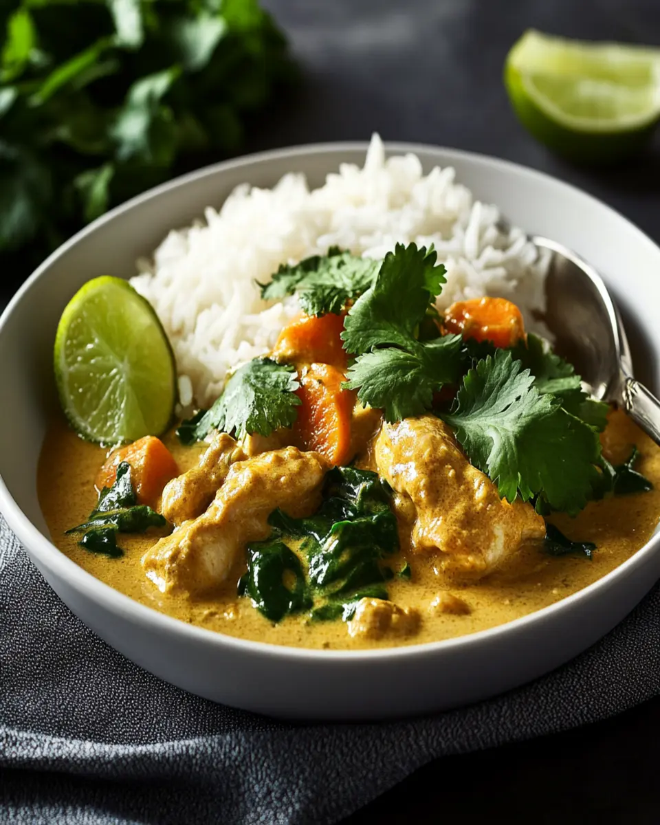  Creamy Coconut Curry with Chicken First Image First Image