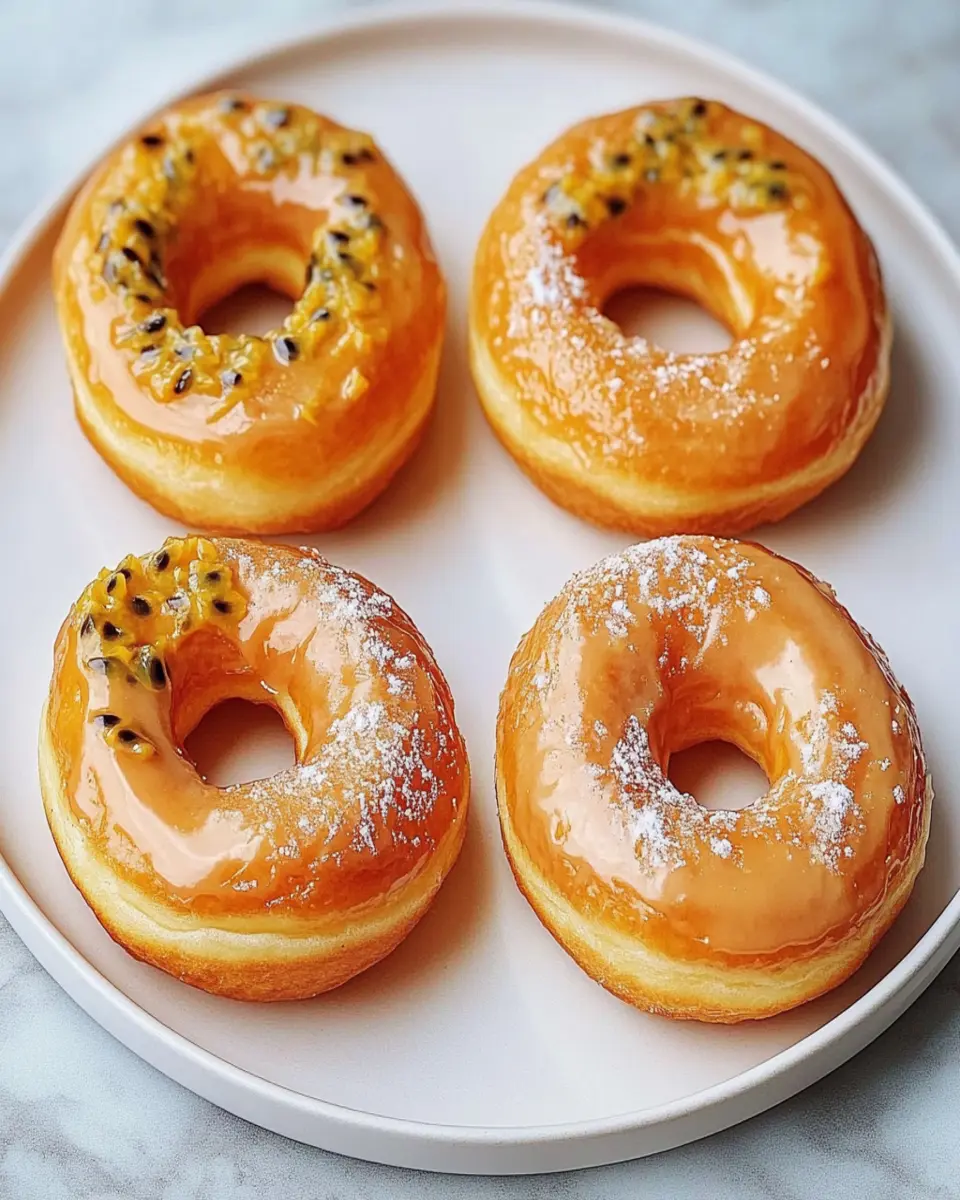 Doughnuts with Maple or Passion Fruit Glaze First Image First Image