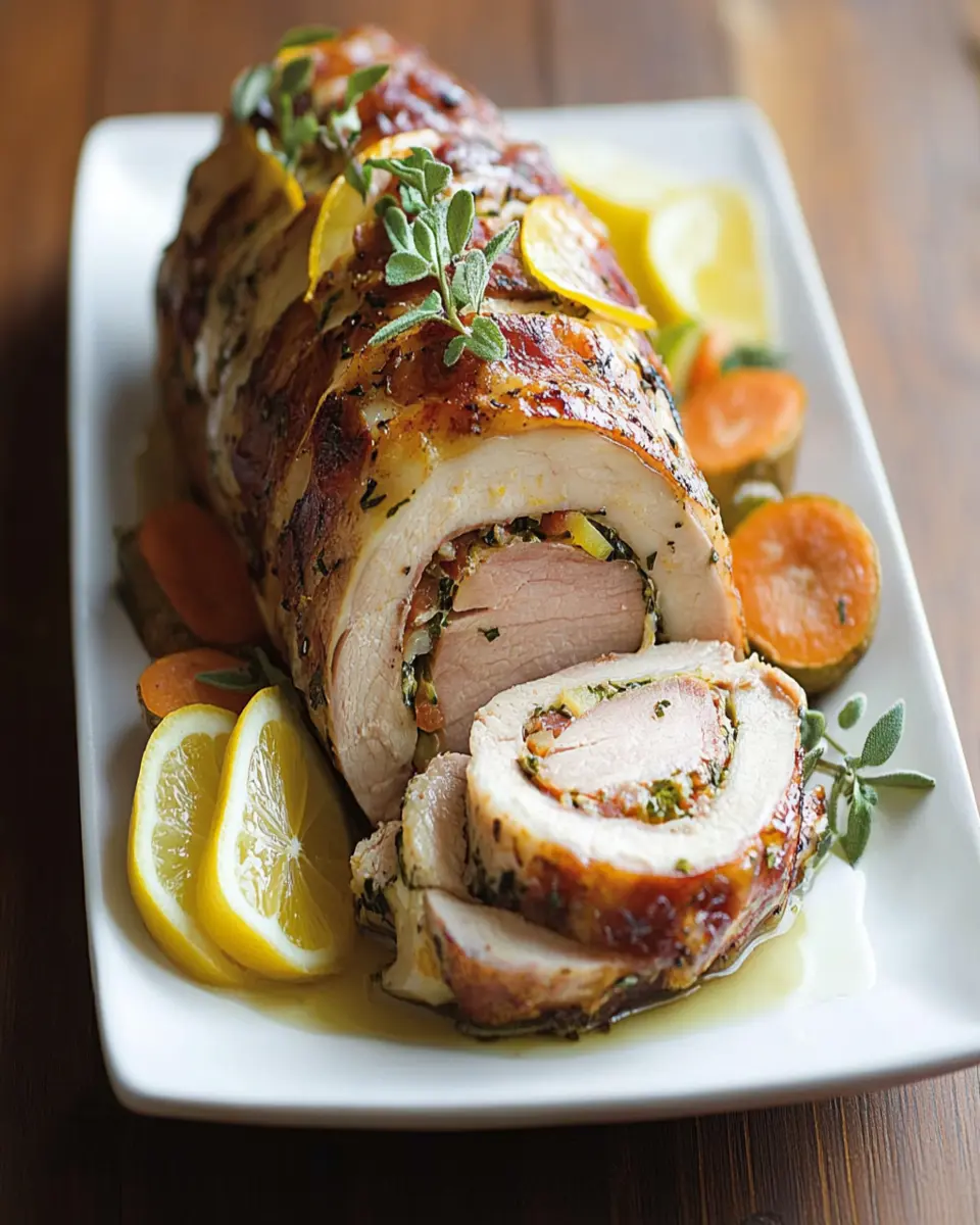 Lemon- and Prosciutto-Stuffed Pork Loin First Image First Image