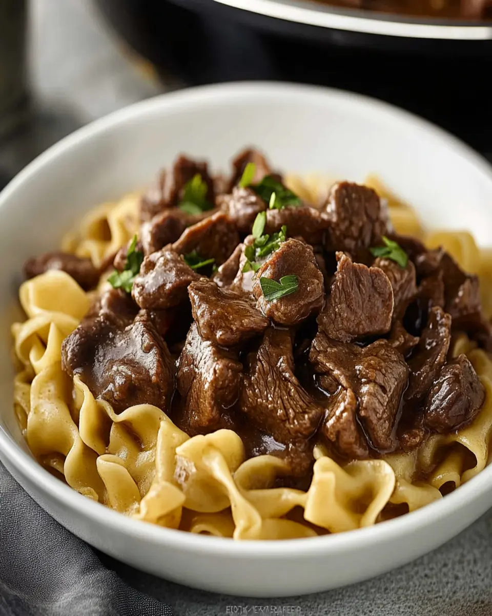 Crock Pot Beef and Noodles First Image First Image